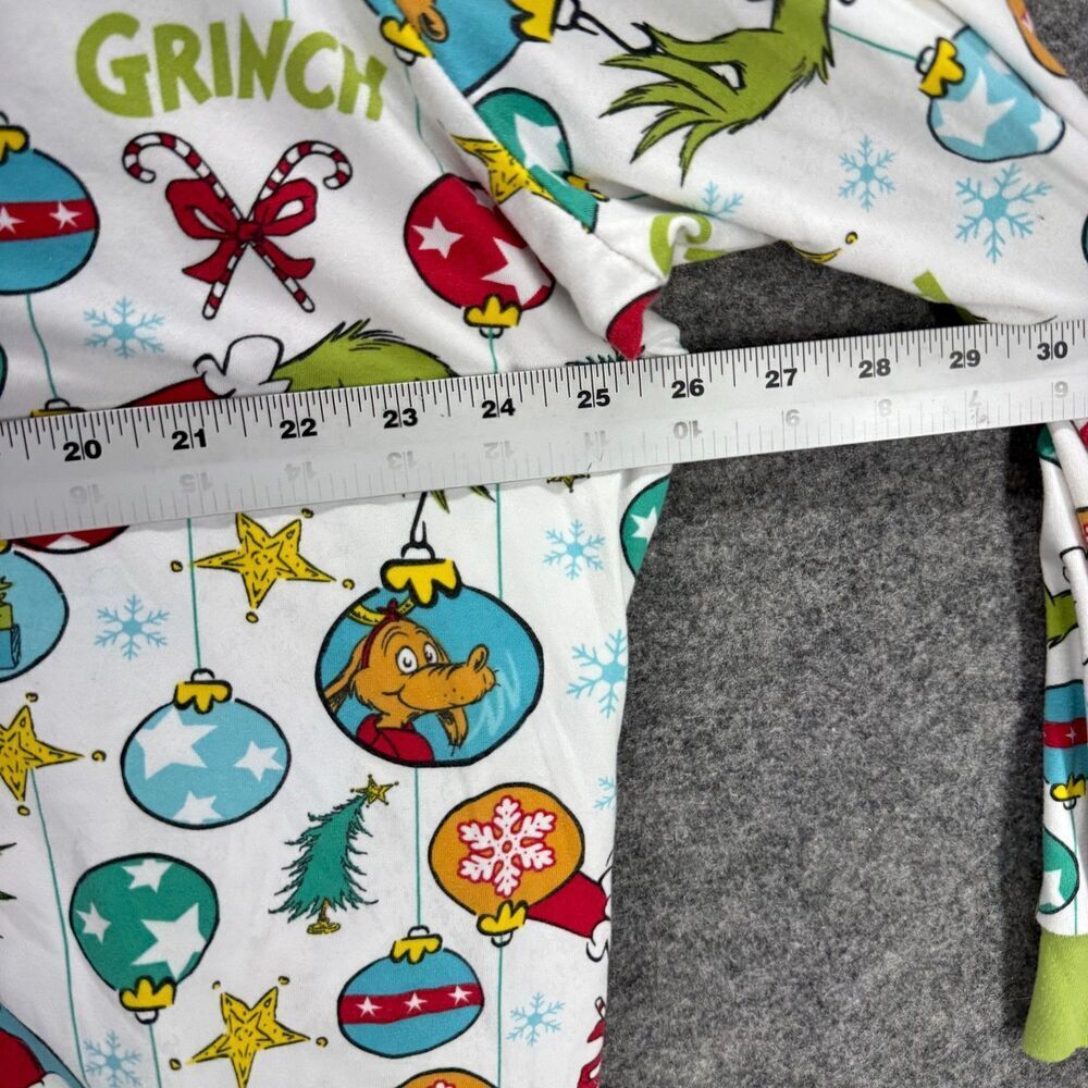 The Grinch Sleepshirt Women 2X Plus White Christmas Bauble Print Long Sleeve - Picture 5 of 7